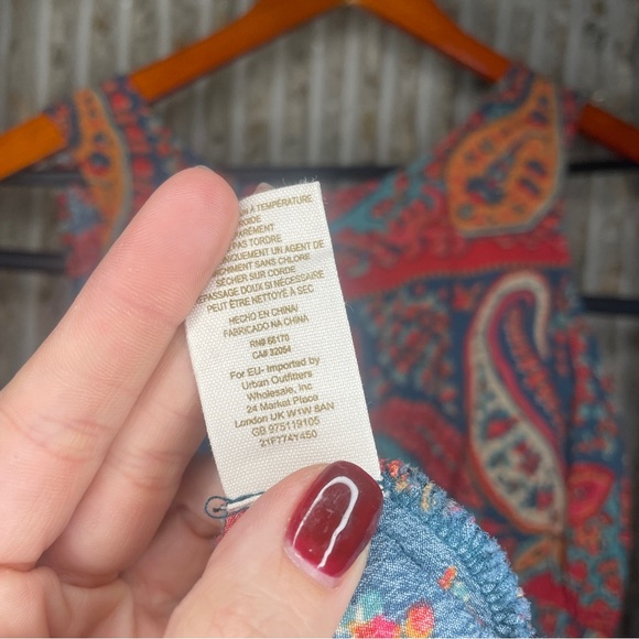 Free People Dancing Pretty Paisley Print Dress - Size 0 - Picture 8 of 8